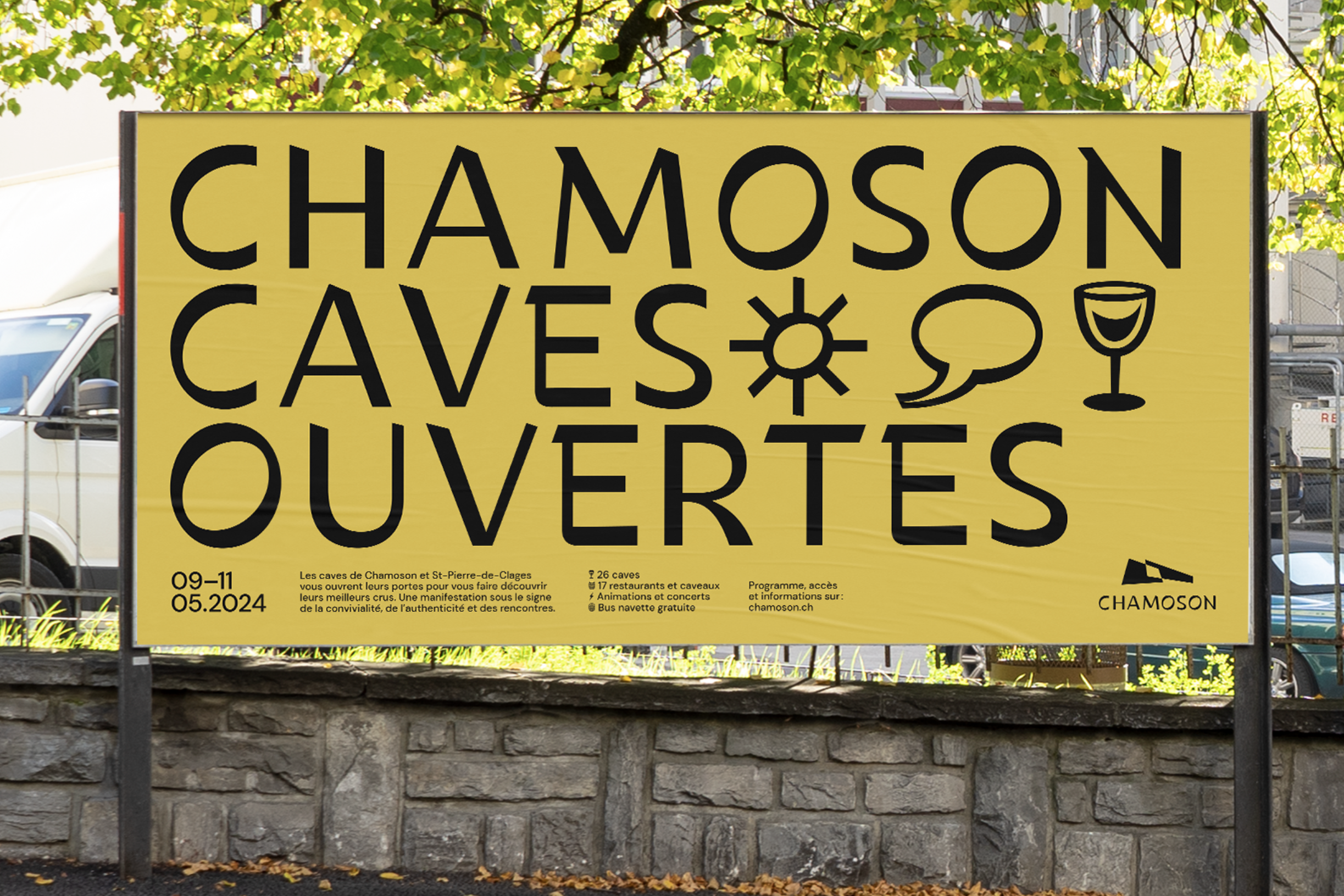 Chamoson Caves Ouvertes — affiche rue