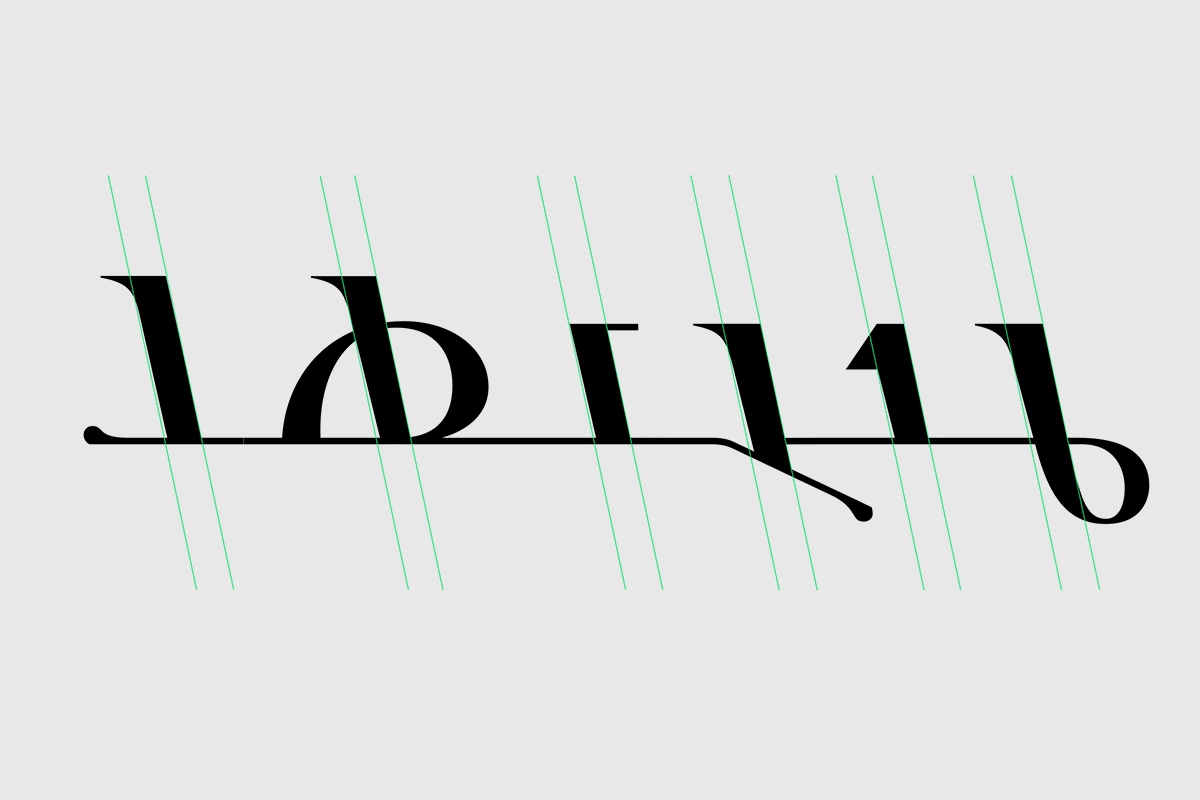 CPA-DM italic letterforms
